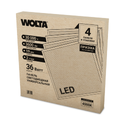 Светодиодная универсальная панель WOLTA ULPD36W60-04 36Вт 4000К IP40 Призма