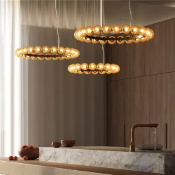 Подвесной светильник Ambre 3000К 42Вт (Латунь)