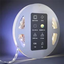 Светодиодная лента Ultra 24В 5050 19,2Вт/м RGBW 3000К 5м IP 20 201134 (Белый)